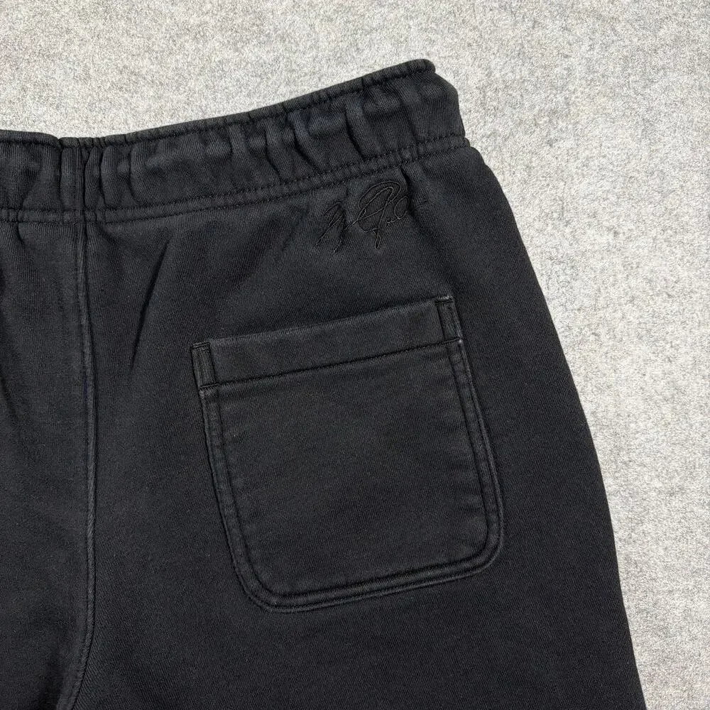 Air Jordan Fleece Sweat Shorts Mens M Black Jumpman Logo Cotton Drawstring